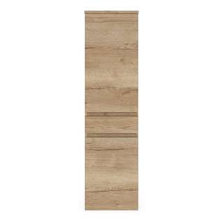 Midi Badseitenschrank in Eiche Holzoptik mit Struktur Made in Germany