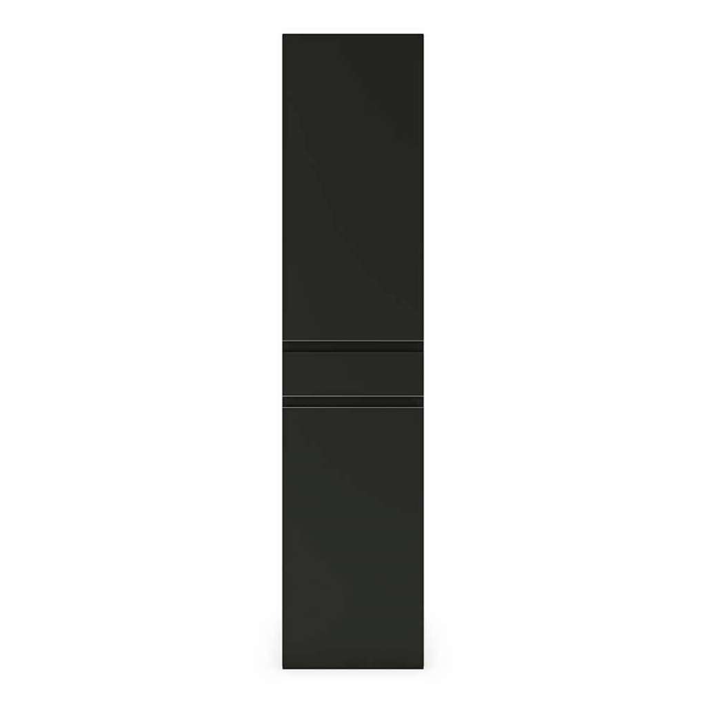 Moderner Badseitenschrank in Schwarz matt die Wandmontage