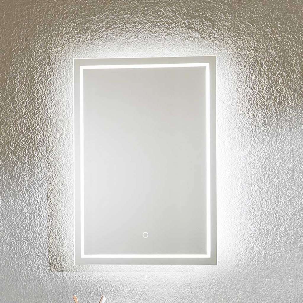 Glasspiegel mit Beleuchtung Made in Germany rechteckiger Form