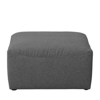 Moderner Couchhocker in Anthrazit Flachgewebe Made in Germany