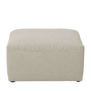 Cremeweißer Couchhocker aus Flachgewebe Made in Germany