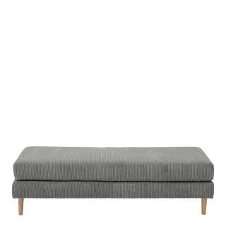 Skandi Polsterhocker in Anthrazit Cordbezug 160 cm breit