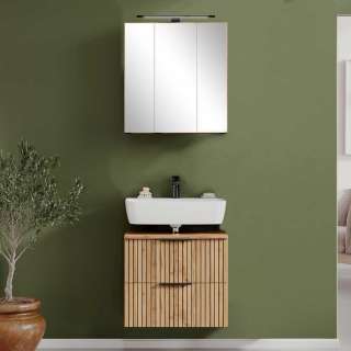 Bad Set mit Spiegelschrank Made in Germany 60 cm breit (zweiteilig)