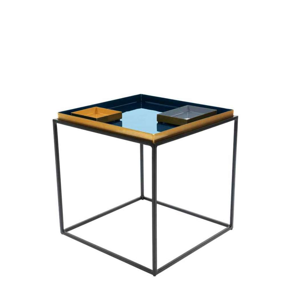 Bunter Beistelltisch mit Tablettfunktion 45 cm breit