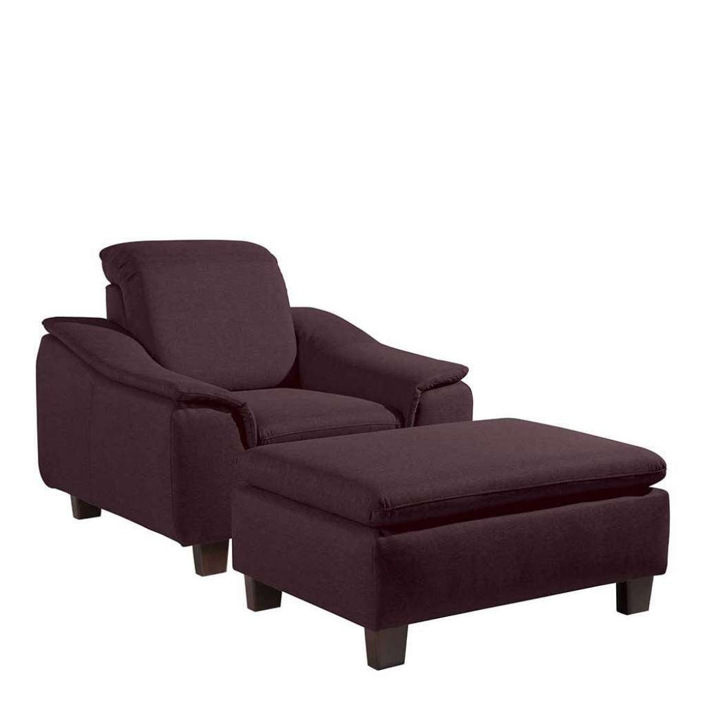 Einzelsessel modern Bordeauxrot aus Flachgewebe Made in Germany