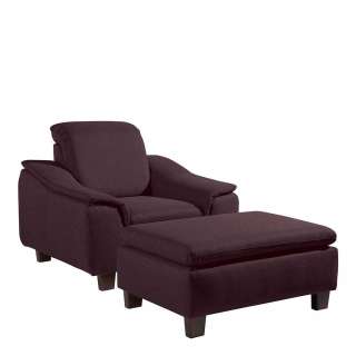 Einzelsessel modern Bordeauxrot aus Flachgewebe Made in Germany