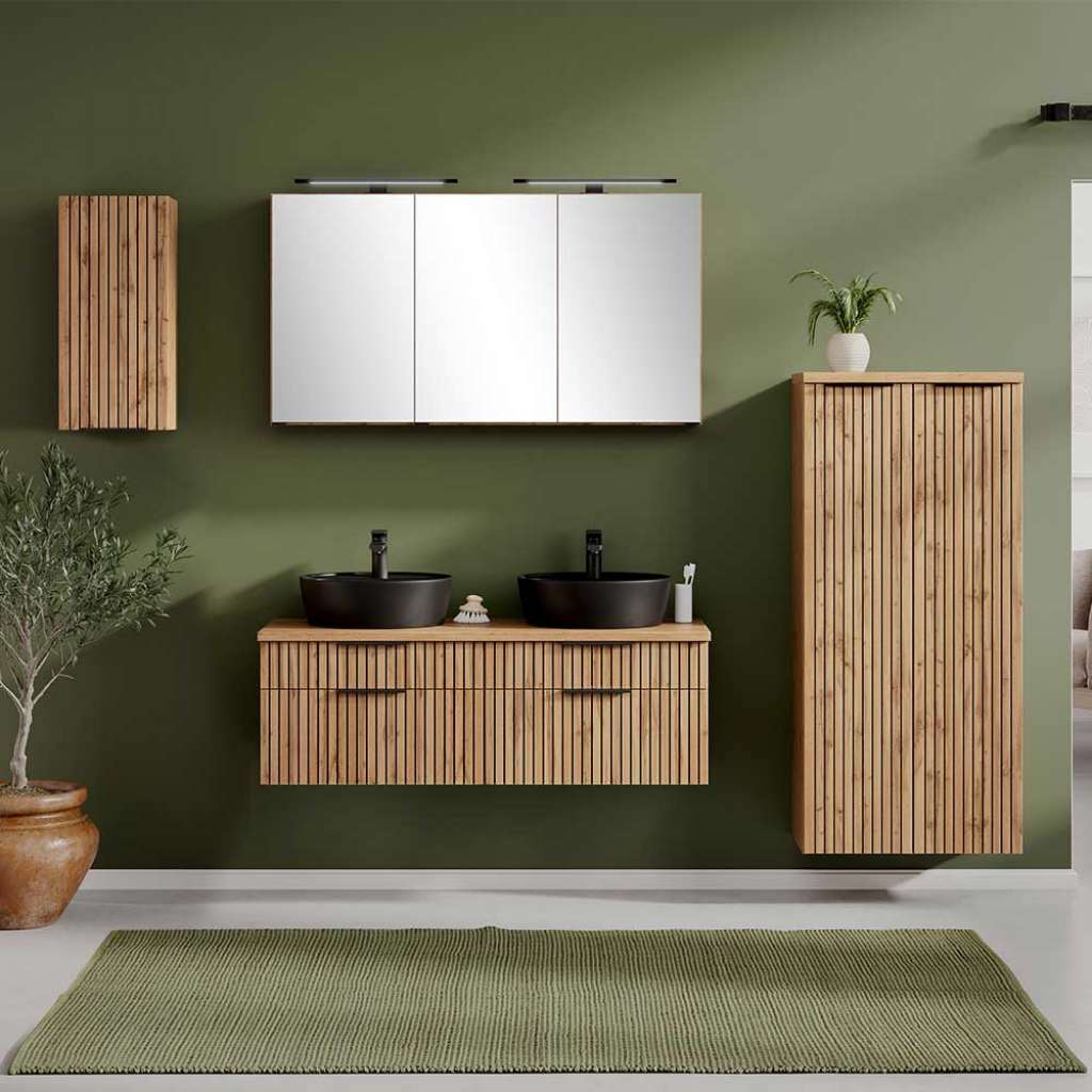 Waschplatz inklusive Becken in modernem Design Made in Germany (vierteilig)