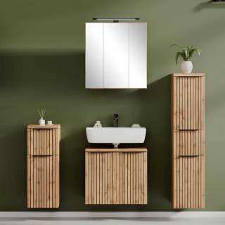 Design Badezimmermoebel Made in Germany LED Beleuchtung (vierteilig)