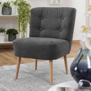 Cocktailsessel Retro Anthrazit 78 cm hoch 58 cm breit