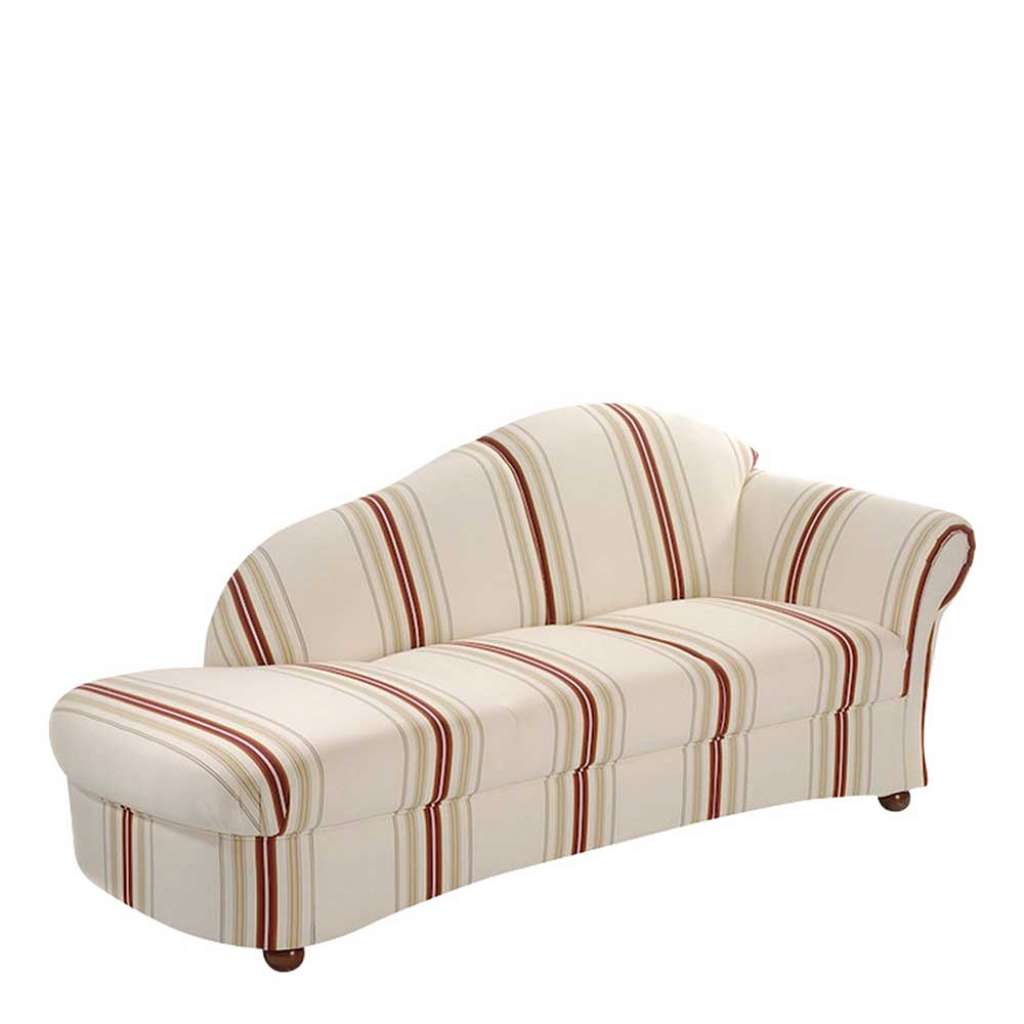Gestreifte Recamiere im Landhausstil Federkern Polsterung