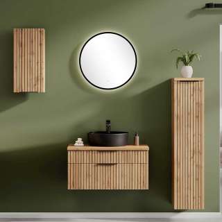 Waschplatzset in modernem Design LED Beleuchtung (vierteilig)