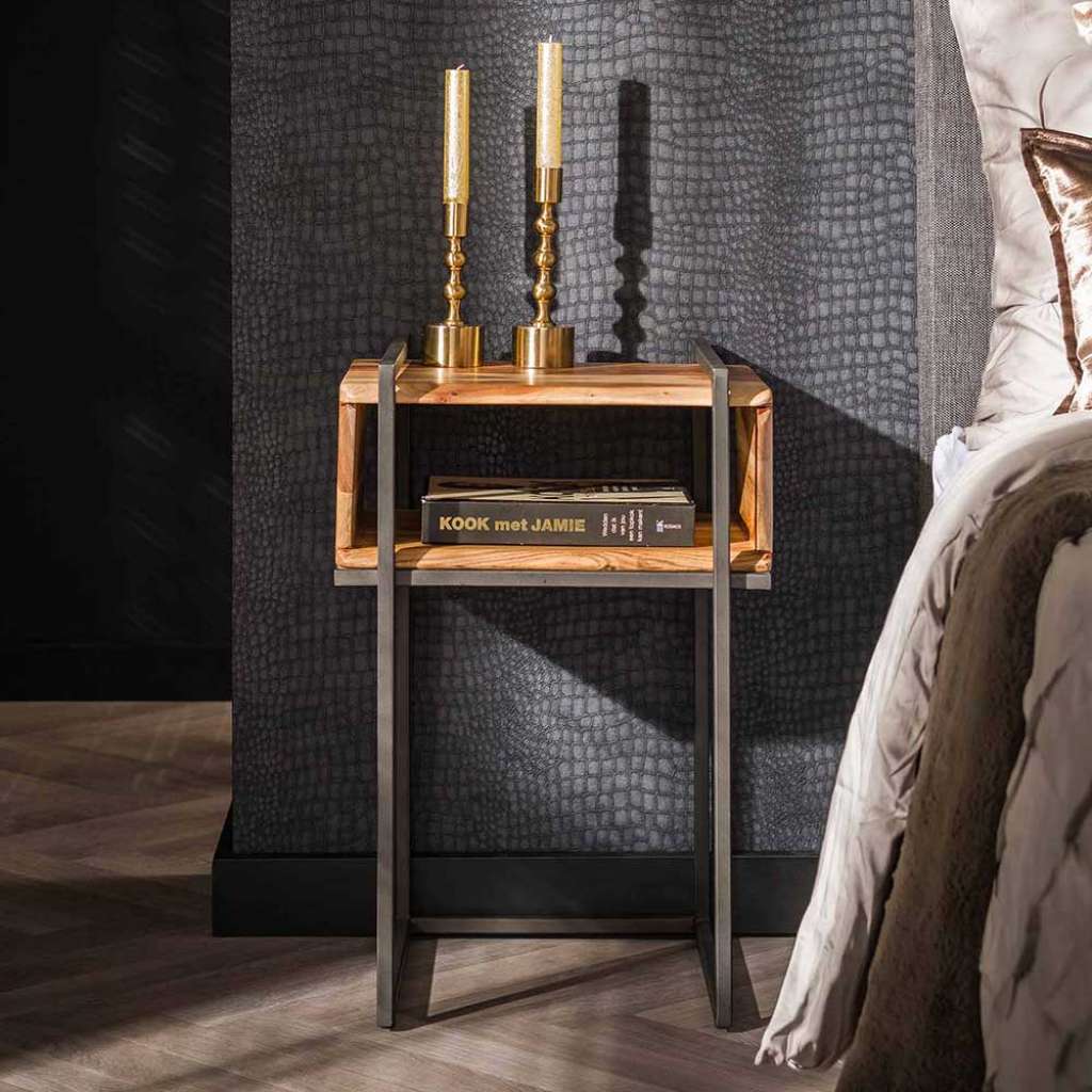 Beistelltischchen im Industry und Loft Stil Bügelgestell