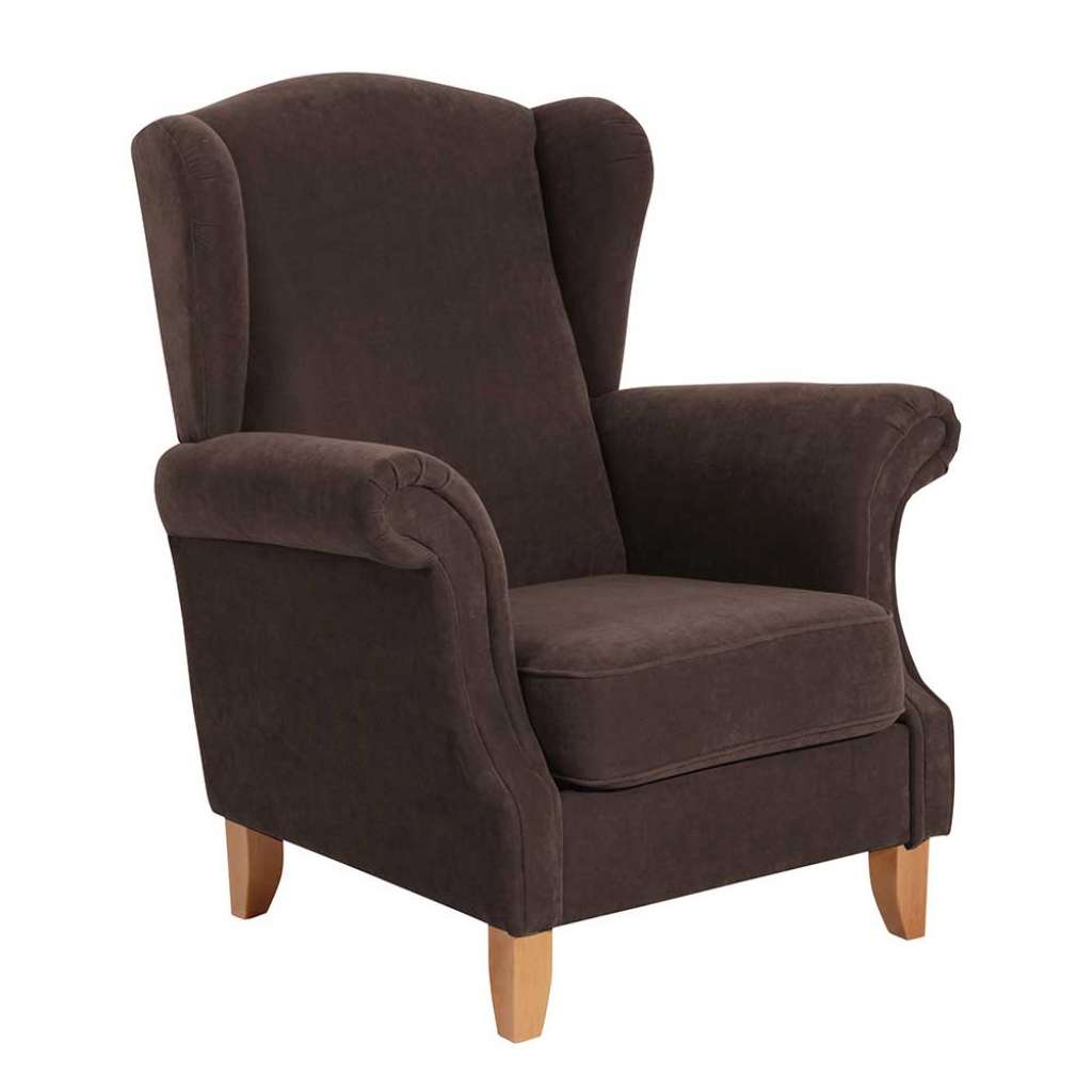 Fernsehsessel braun Landhaus mit Ohren 108 cm hoch - 88 cm breit