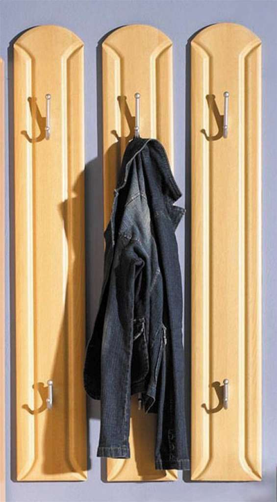 Hängegarderobe in Buchefarben (3er Set)