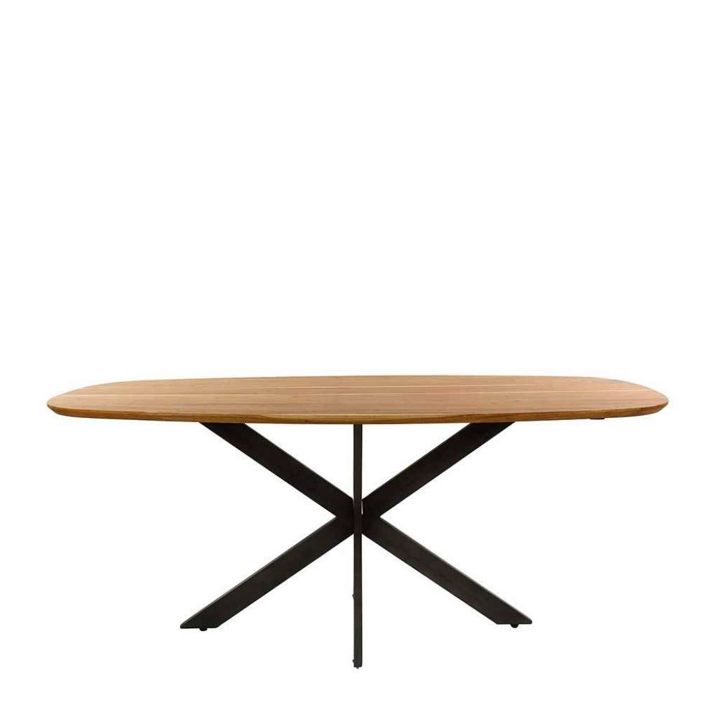 Holztisch Massiv im Skandi Design Spider Gestell