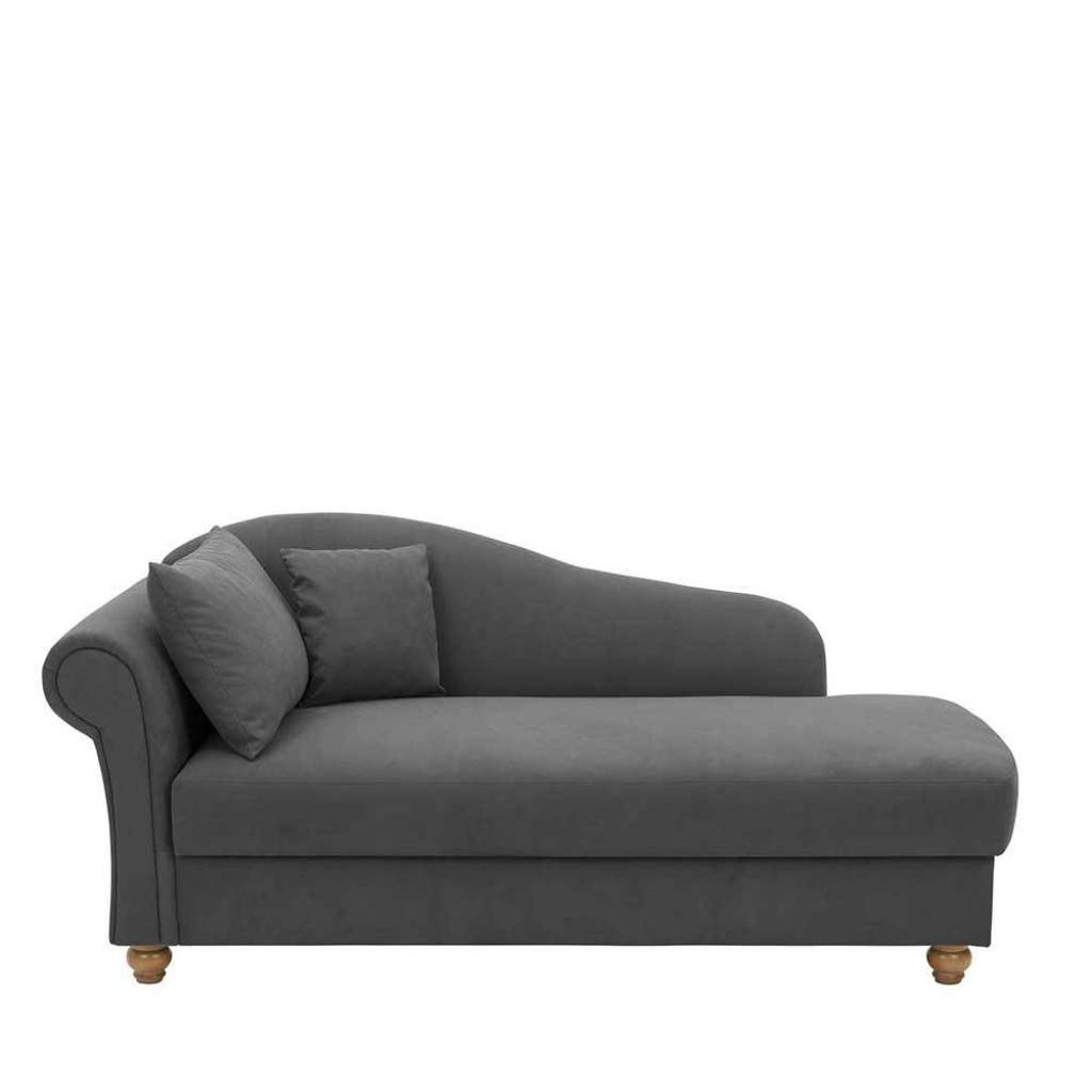 Stauraum Recamiere in Grau und Erlefarben Landhausstil