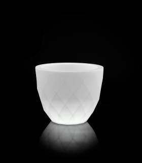 Vondom - VASES Blumentopf klein - weiß - Ø 14 x 12 cm - beleuchtet - outdoor