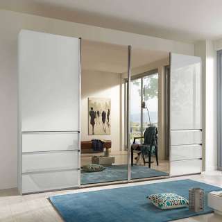 Weißer Gleittürenschrank Made in Germany Spiegeln