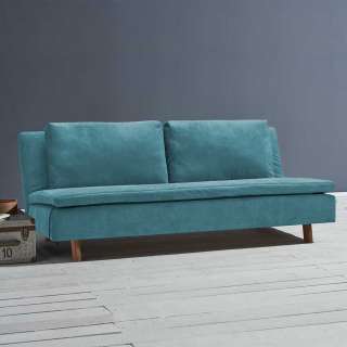 Sofa Bett Petrol modern Made in Germany Microvelour