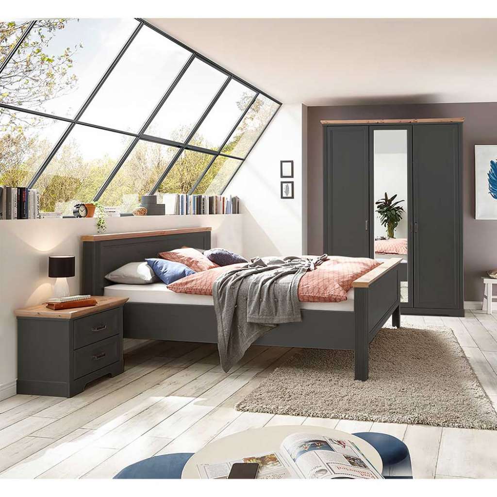 Komplettschlafzimmer modern im Landhausstil 220 cm hoch (dreiteilig)