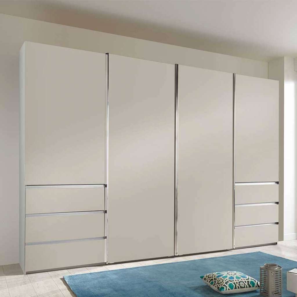 Schlafzimmerschrank modern in Champagner Schwebetüren