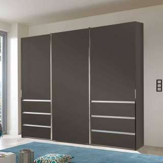 Schlafzimmerschrank mit sechs Schubladen drei Schwebetüren