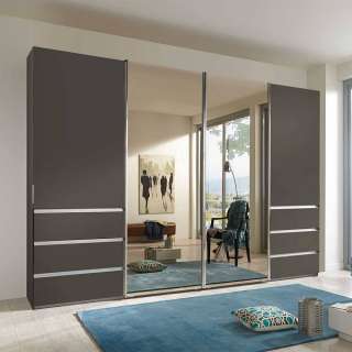 Spiegelkleiderschrank mit sechs Schubladen 330 cm breit