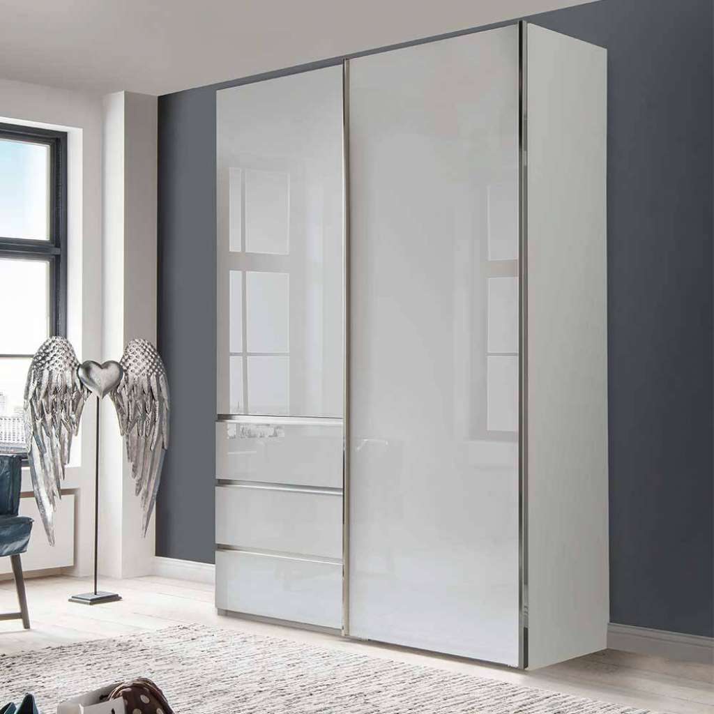 Schwebetuerenschrank mit drei Schubladen modernem Design