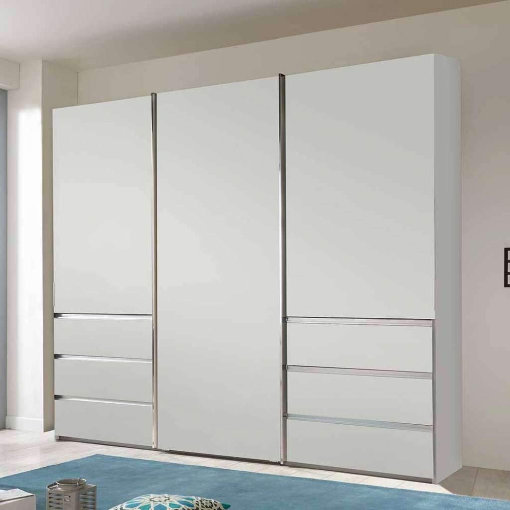 Schlafzimmerkleiderschrank mit sechs Schubladen Schwebetüren