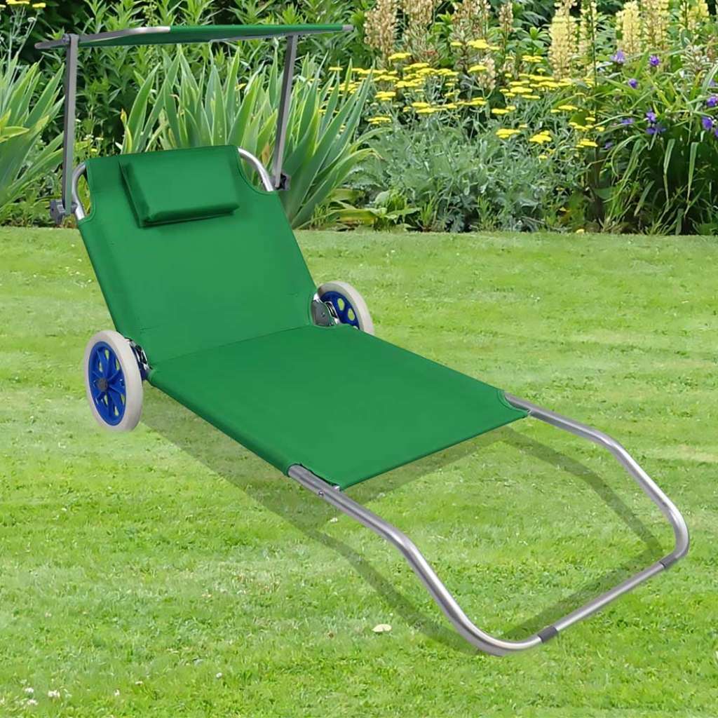 Strandliege rollbar in modernem Design zusammenklappbar