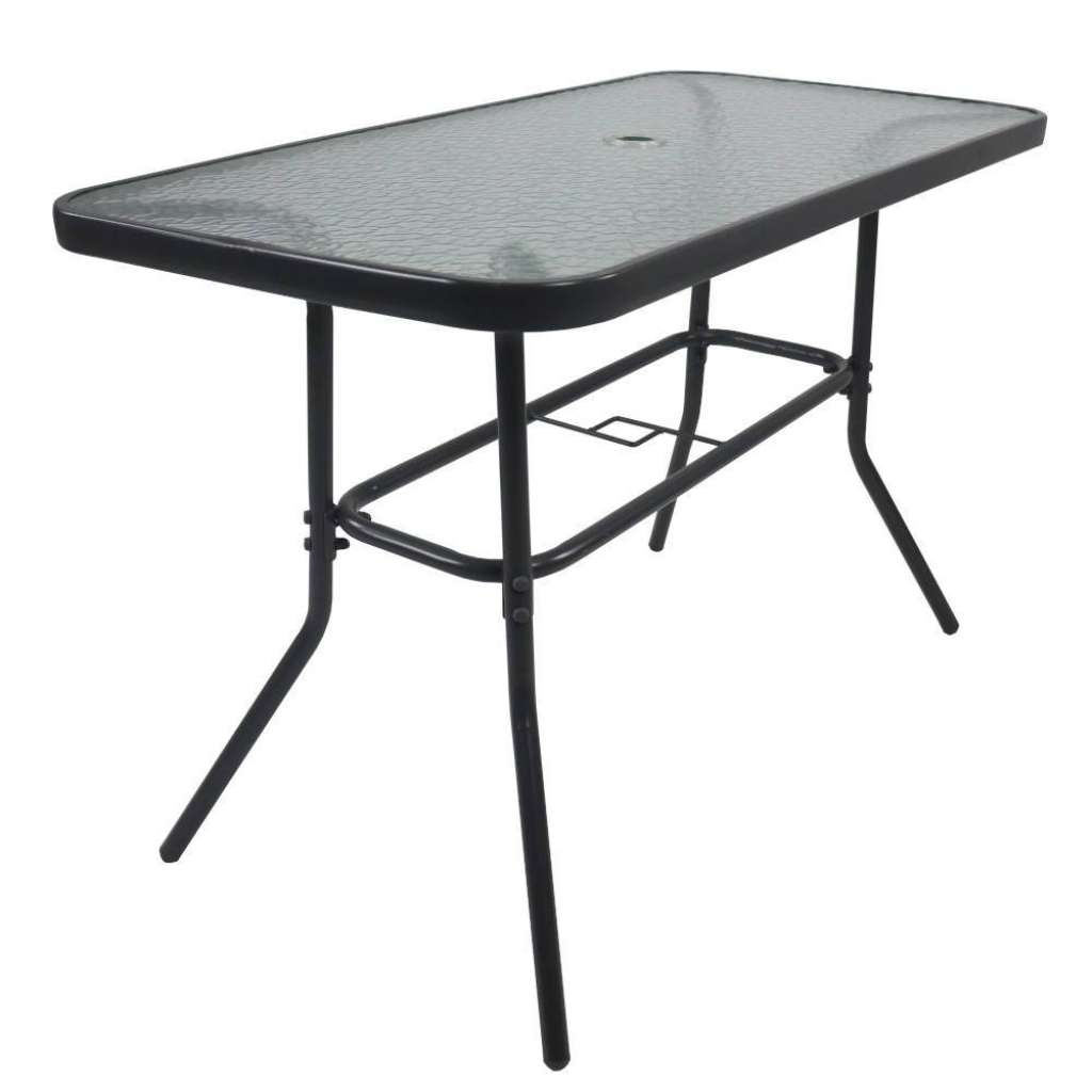 Gartentisch mit Strukturglasplatte in modernem Design