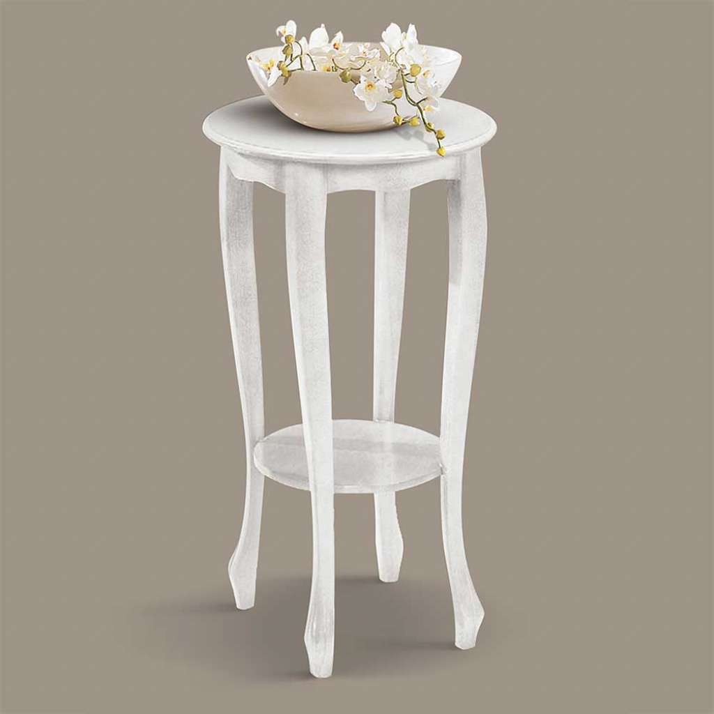 Blumentisch im klassischen Stil Weiß lackiert