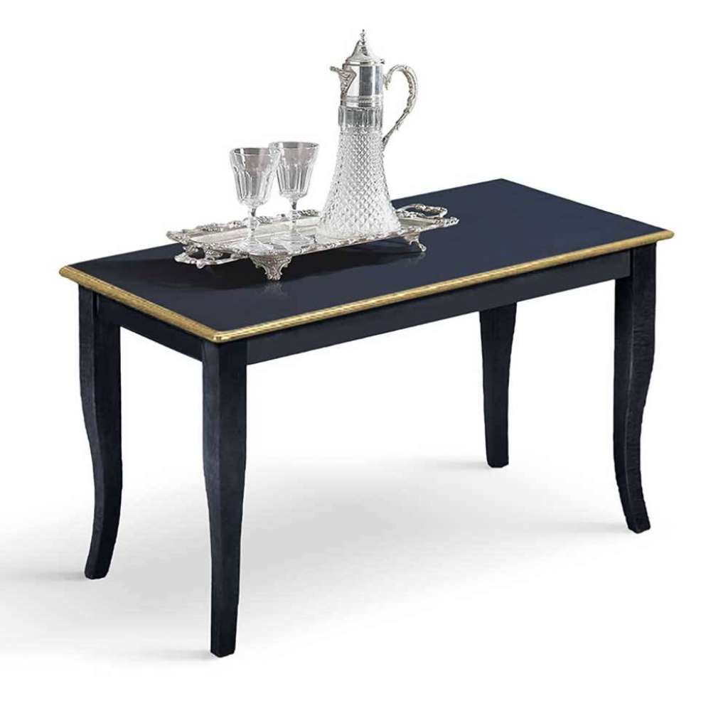 Salontisch in Dunkelblau Goldfarben