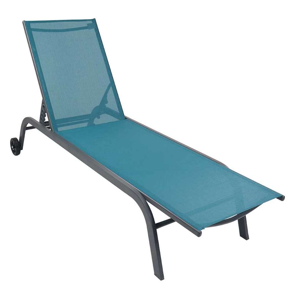 Gartenliege Sonnenliege mit Rollen mit Armlehne