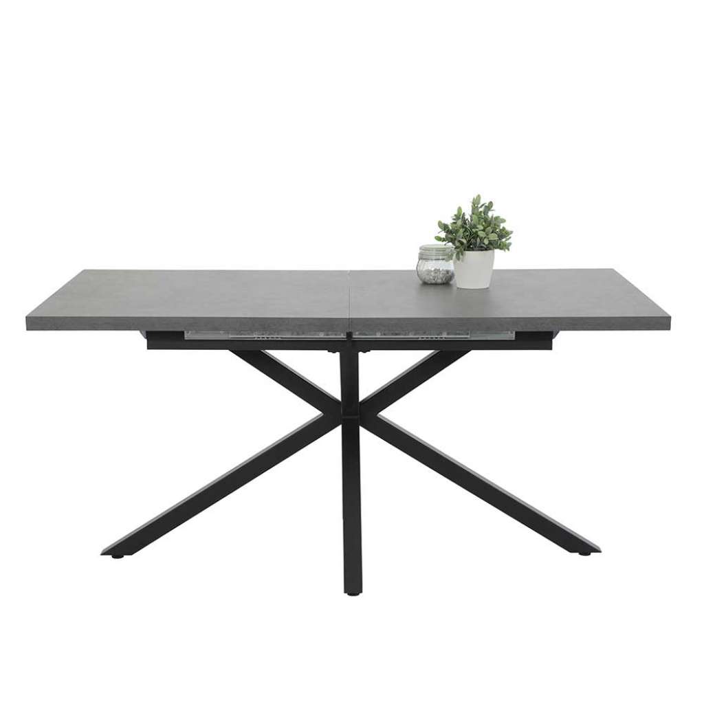 Esstisch in Dunkelgrau Kulissenauszug