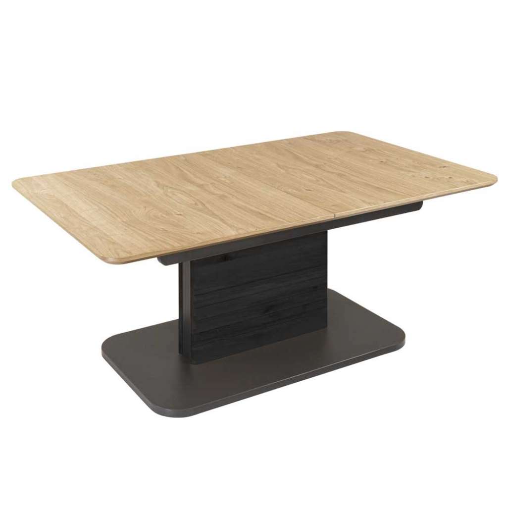 Wohnzimmertisch in Schwarzgrau Wildeichefarben