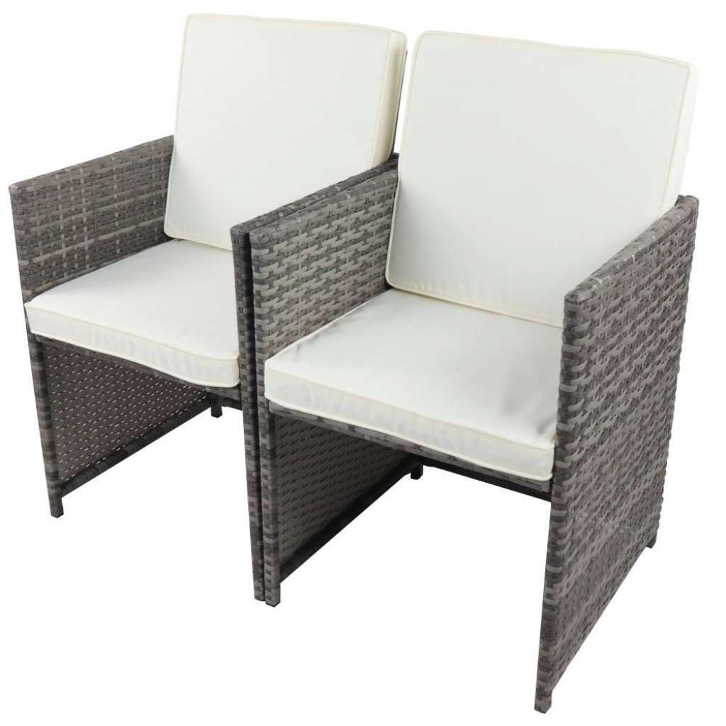 Gartenstuhl Balkonstuhl im 2er Set aus Kunstrattan (2er Set)