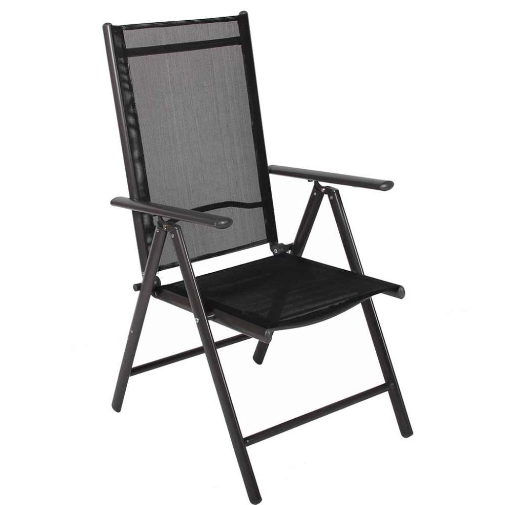 Gartenstuhl Klappstuhl aus Metall mit Armlehnen (2er Set)