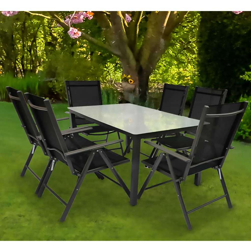 Gartenmöbelset Gartentischgruppe Stühle klappbar sechsteilig (siebenteilig)