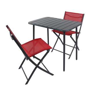 Balkonset Gartentischset - platzsparend kompakt (dreiteilig)