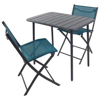 Balkonmöbel Set Gartenmöbelset Stühle klappbar dreiteilig (dreiteilig)