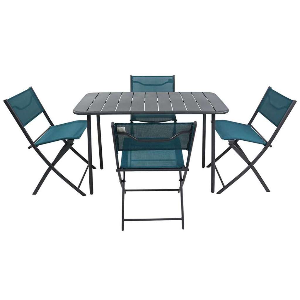 Gartenmöbelset Sitzgruppe Garten aus Metall und Textilgewebe (fünfteilig)