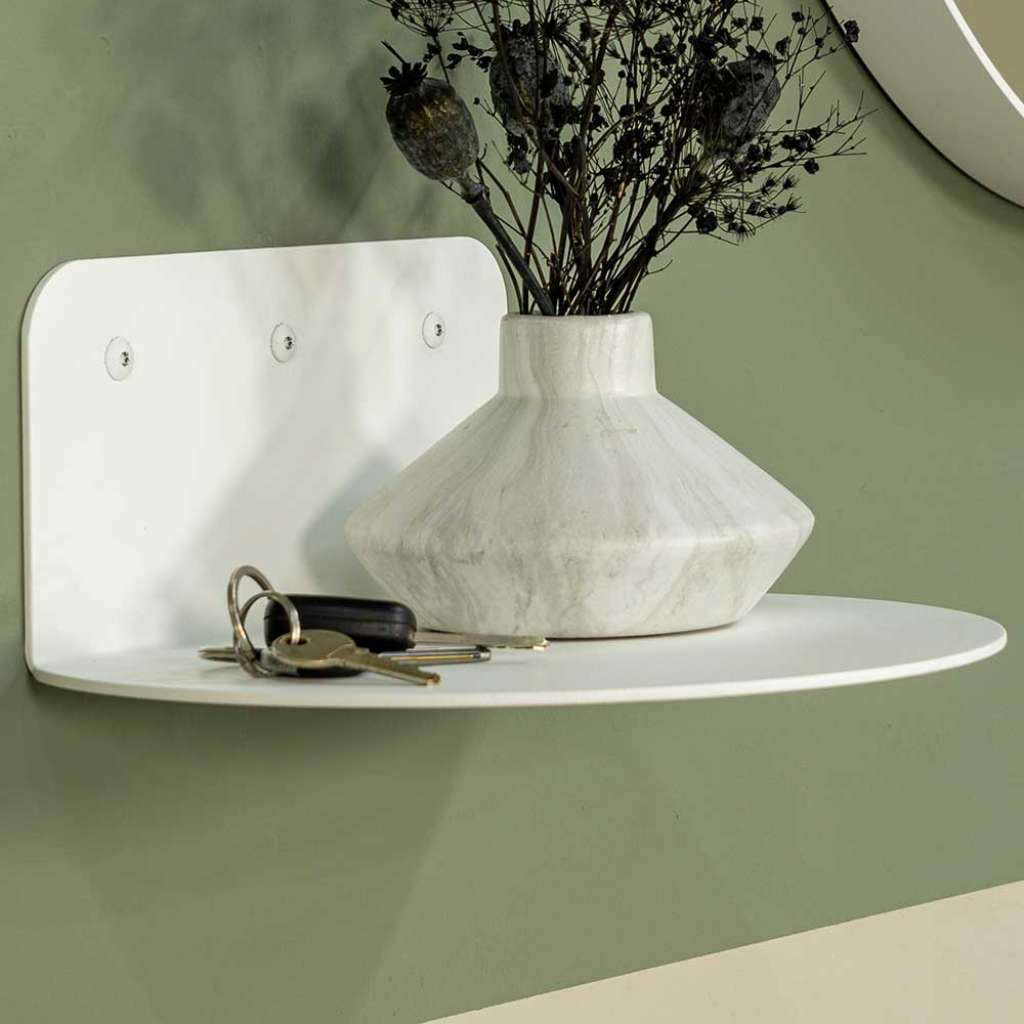 Wandregal Regal in halbrunder Form 30 cm breit