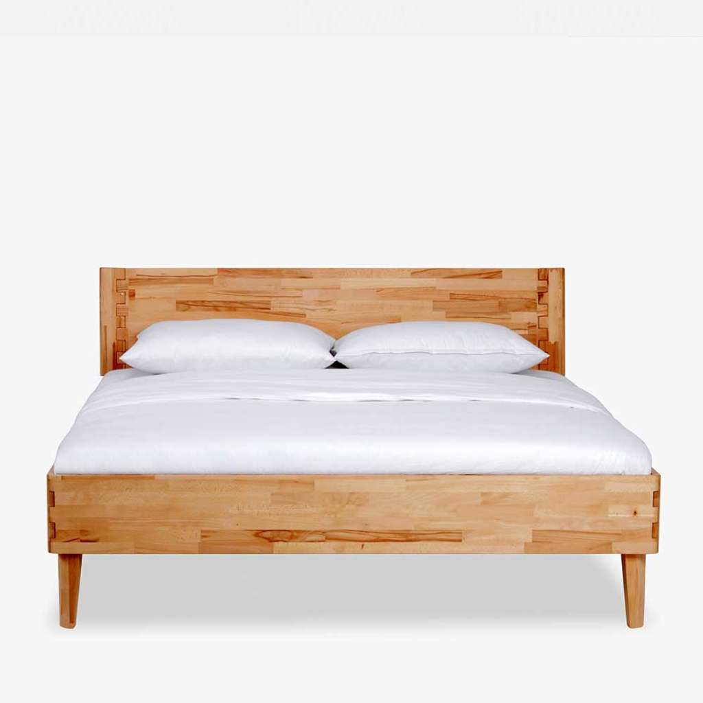 Naturholzbetten in Kernbuchefarben 48 cm Einstiegshöhe