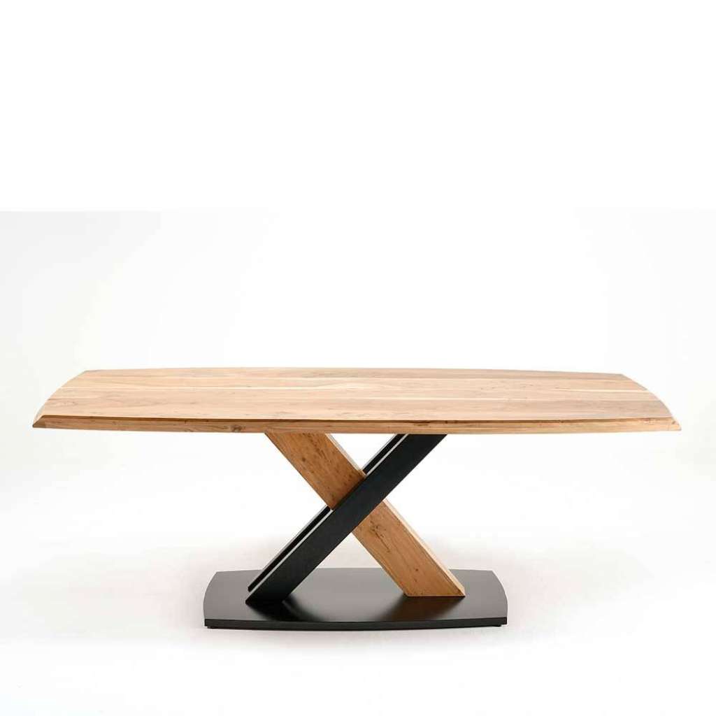 Esstisch in Akaziefarben Massivholz Oberfläche