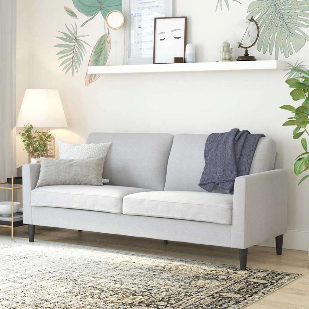 Sofa mit drei Sitzplätzen Lichtgrau