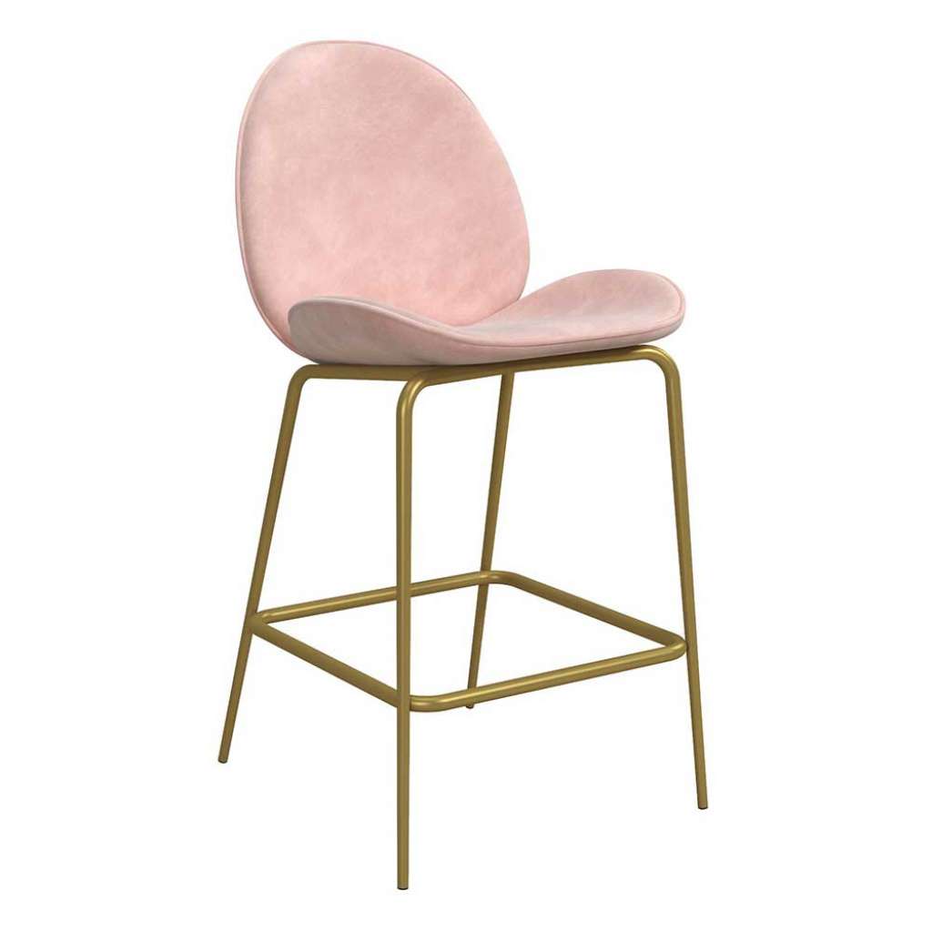 Barhocker in Rosa Messingfarben