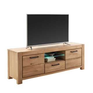 TV Lowboard Lowboard in Wildeichefarben mit Schubladen