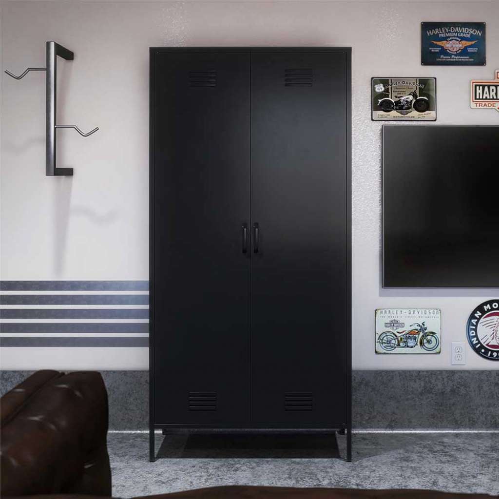 Spind Schrank im Industry und Loft Stil pulverbeschichtet
