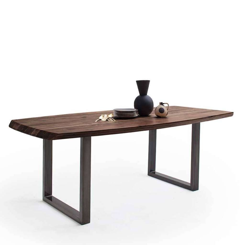 Esstisch aus Akazie Massivholz Walnussfarben